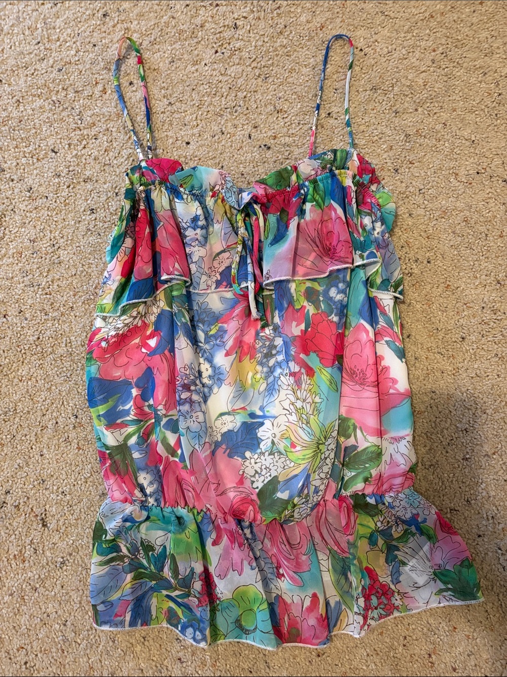 Forever 21 Floral Ruffle Top